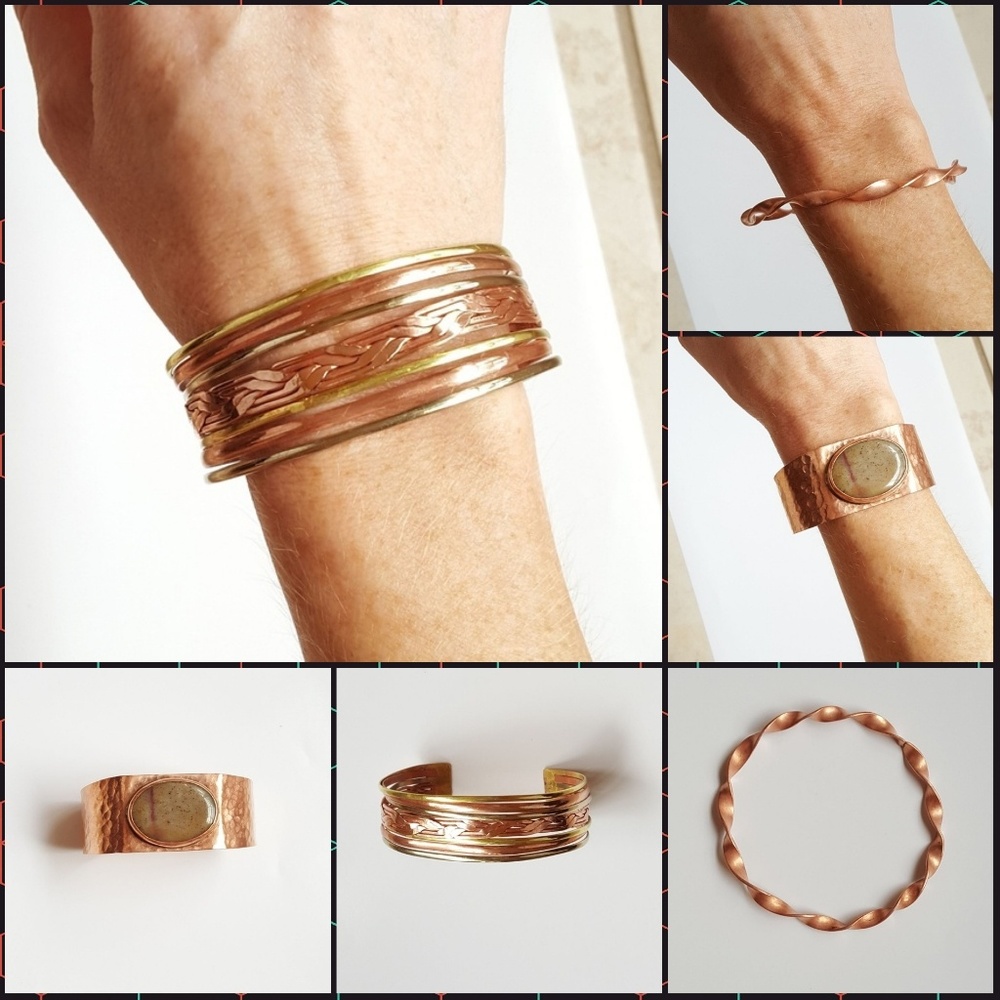 BOHO bundle of 3- hand crafted Copper Jasper Woven