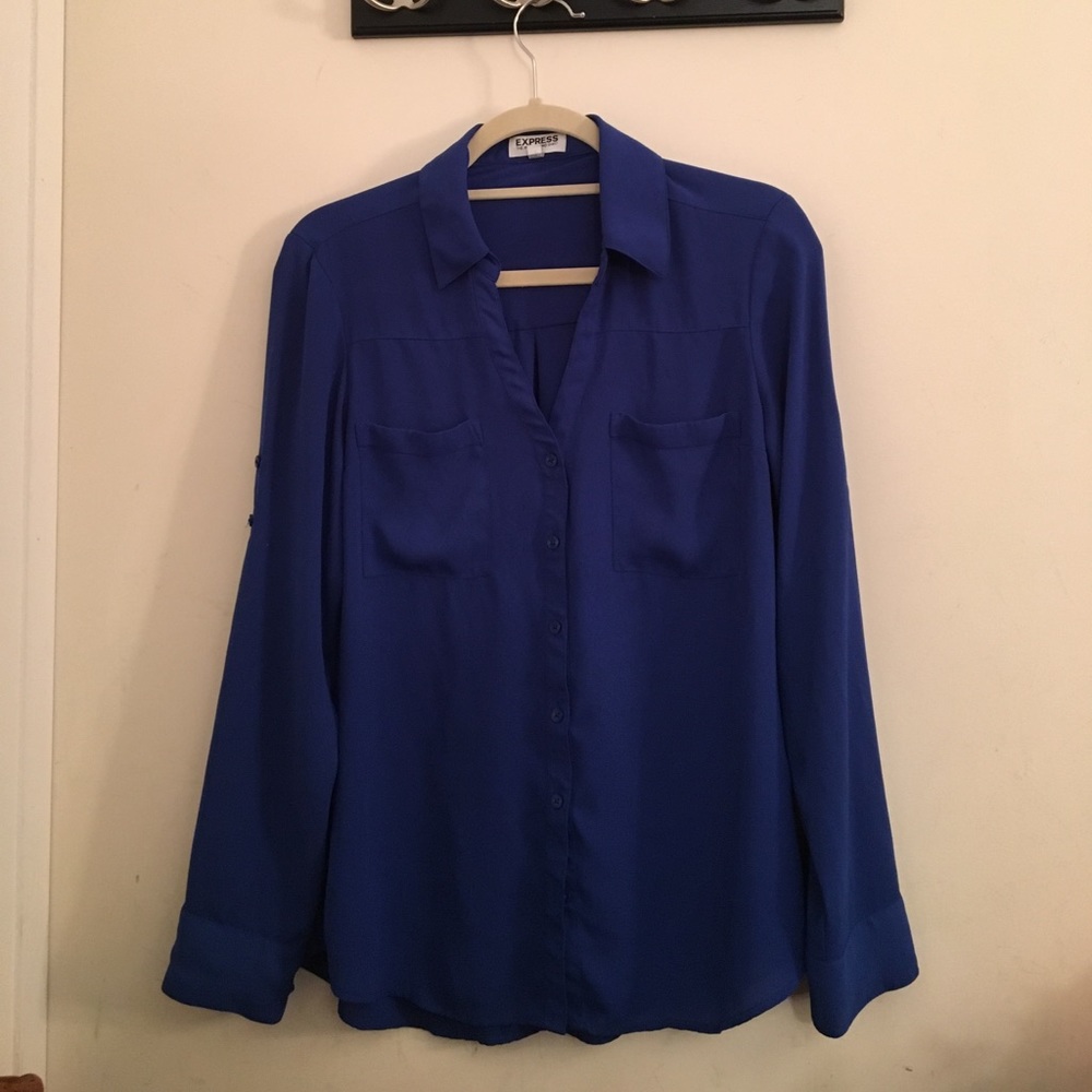 Navy Blue work Portofino Shirt - Slim Fit