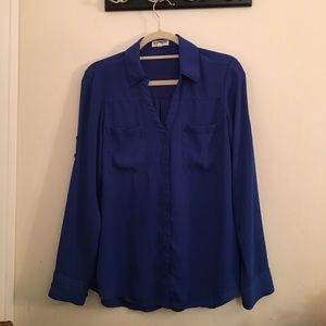 Navy Blue work Portofino Shirt - Slim Fit