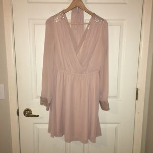 Pink Chiffon Sequin Dress