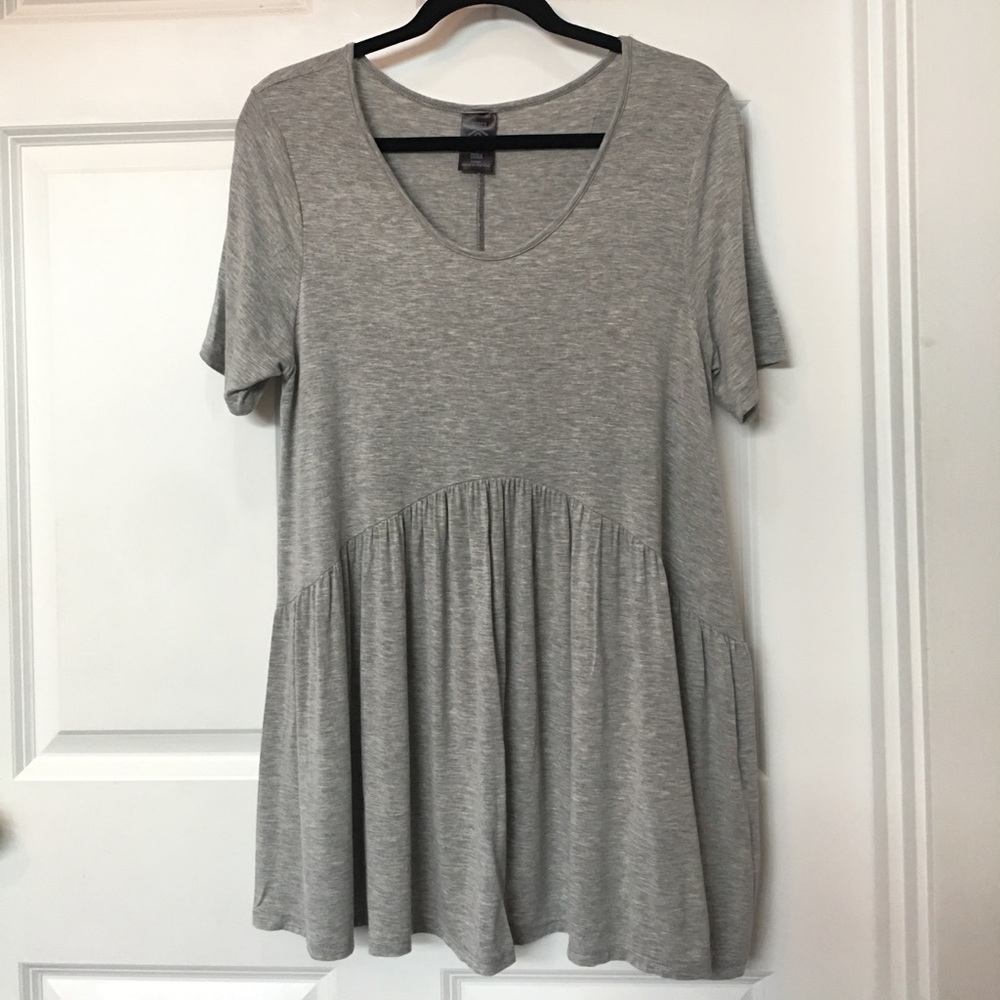 Agnes & Dora Muse Top Sz L heather grey MODAL
