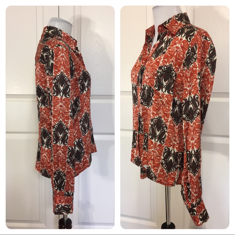 Carolina Herrera silk blouse with embellishments - Picture 2 of 7