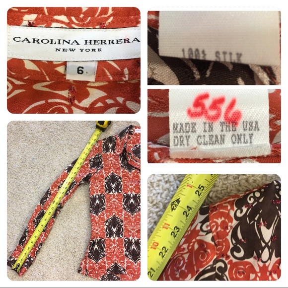 Carolina Herrera silk blouse with embellishments - Picture 5 of 7