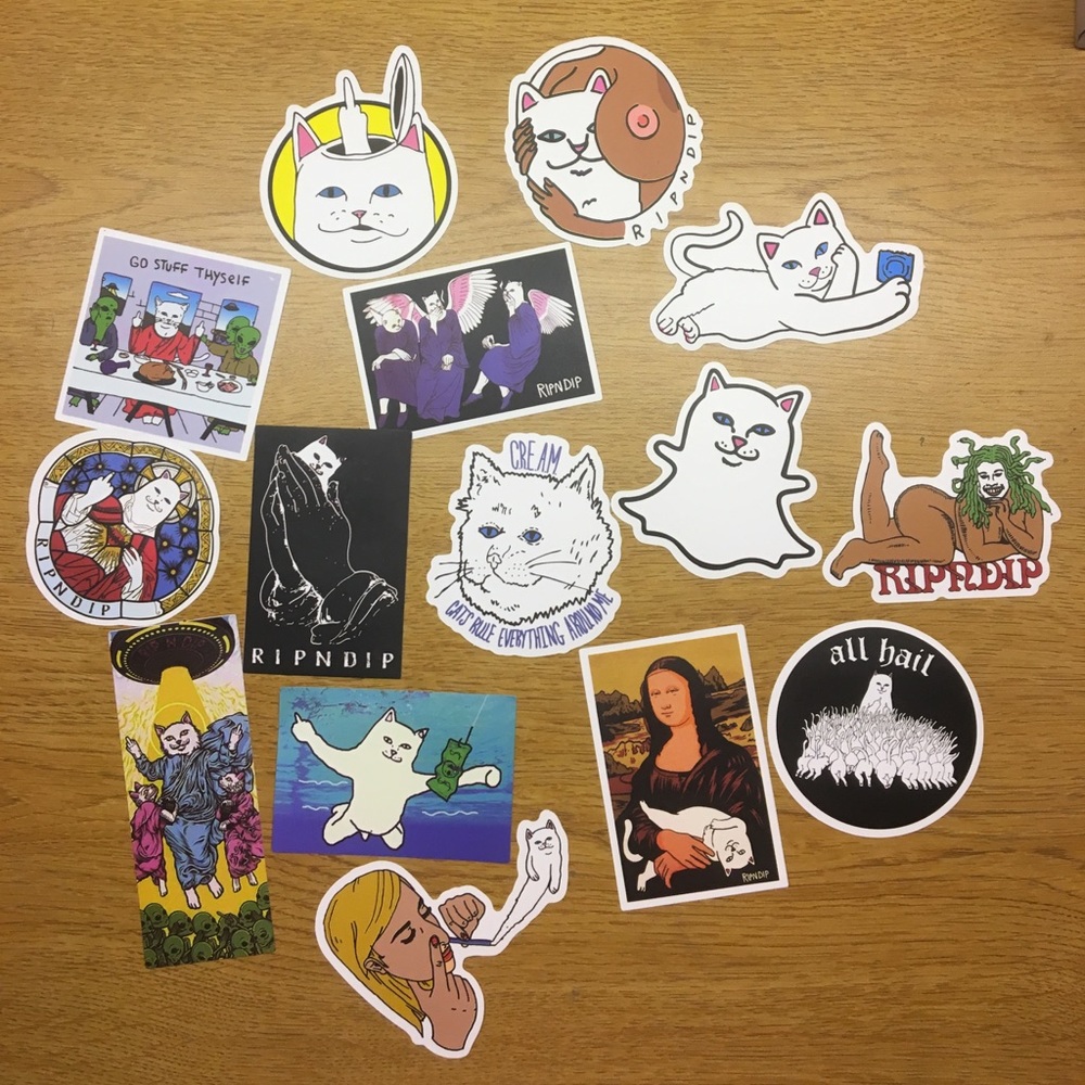 RIPNDIP STICKERS 15 pieces