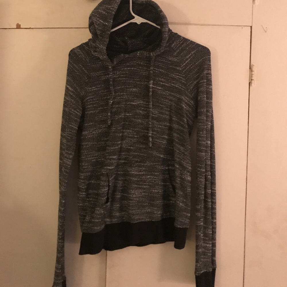 Salt and pepper pull over hoodie