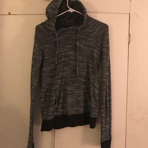 Salt and pepper pull over hoodie