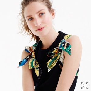 J crew Bow-shoulder top in postcard print