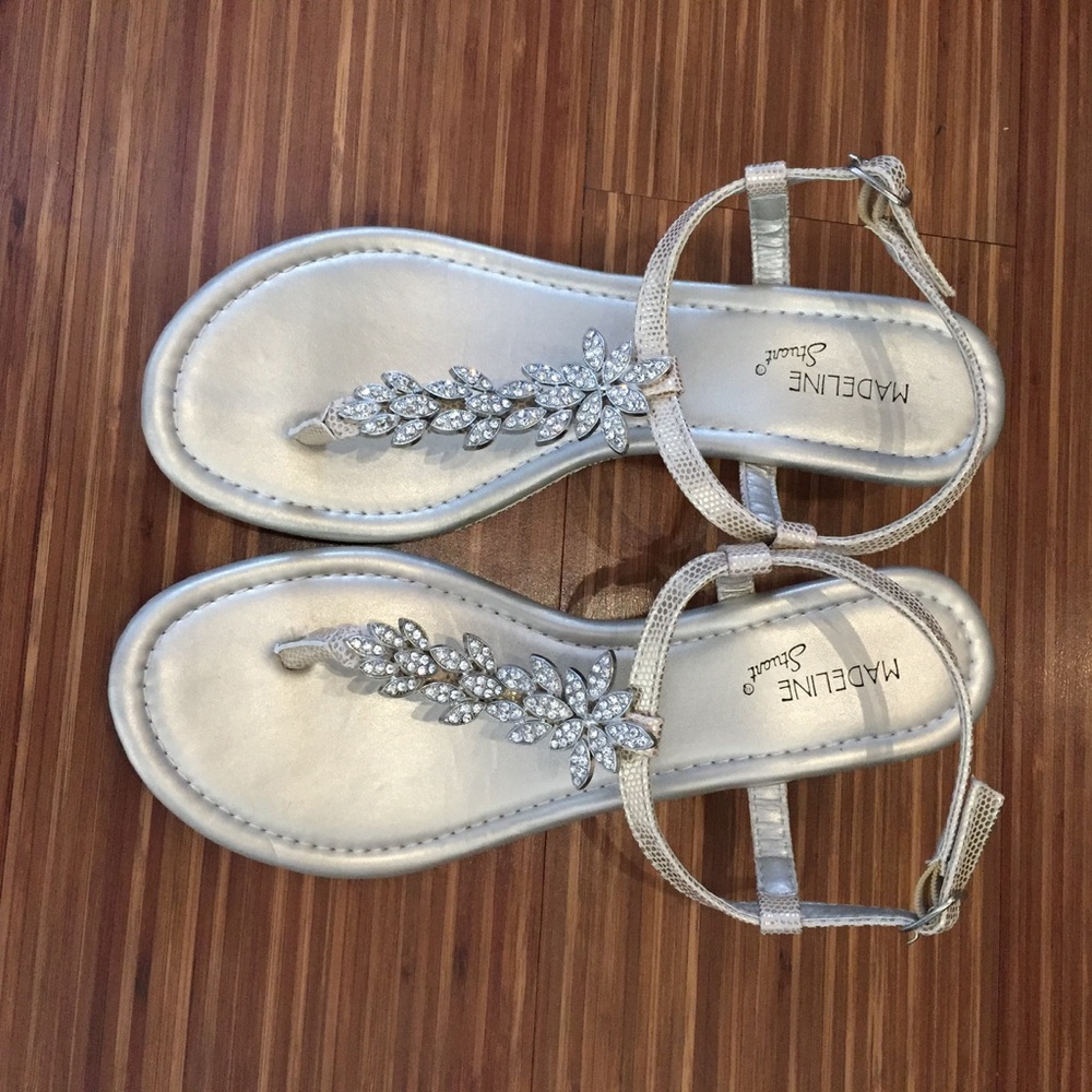 Gold and Jewel Sandals NWOT Size 8W