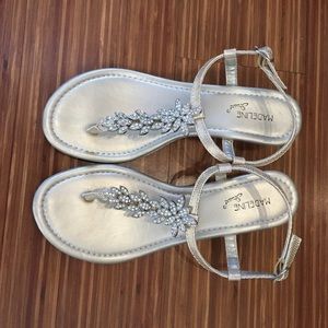 Gold and Jewel Sandals NWOT Size 8W