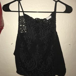 Kendall and Kylie black floral Tank Top