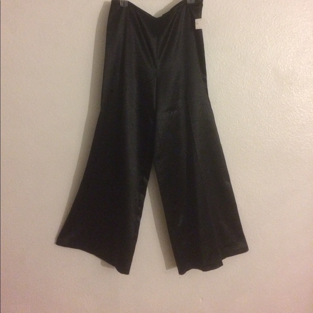 Black Satin High waisted bolero pants