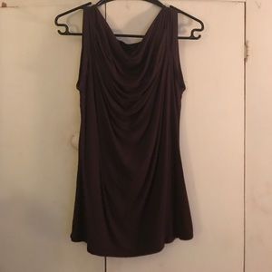 Sleeveless brown top
