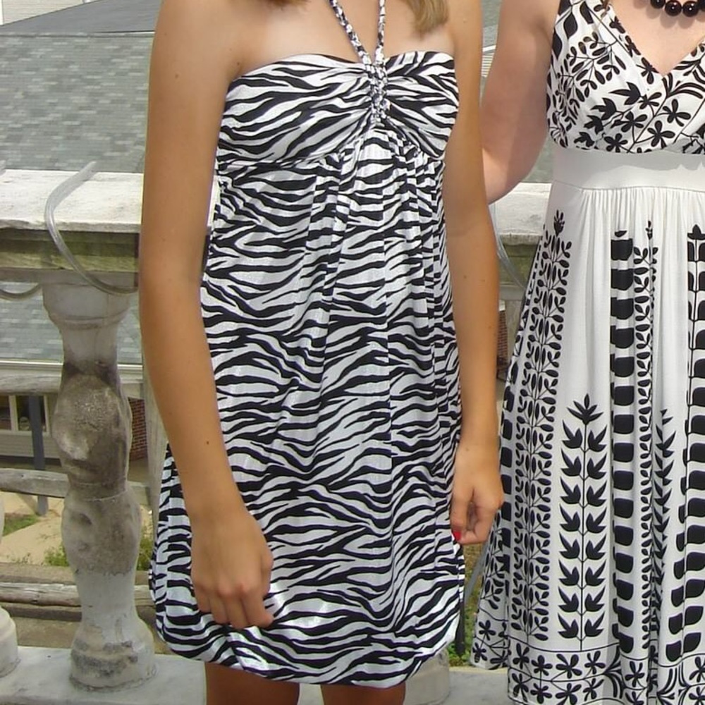 Zebra print homecoming dress