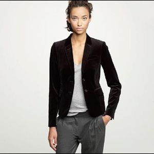 Jcrew velvet school boy blazer size 0P