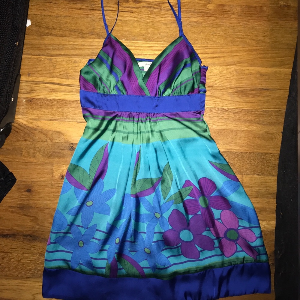 Satin floral dress