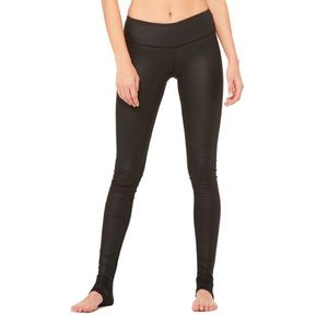 ALO Yoga Idol Legging - Black Performance Leather