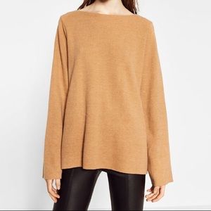 | ZARA | Trafaluc Beige Sweater with Bell Sleeves