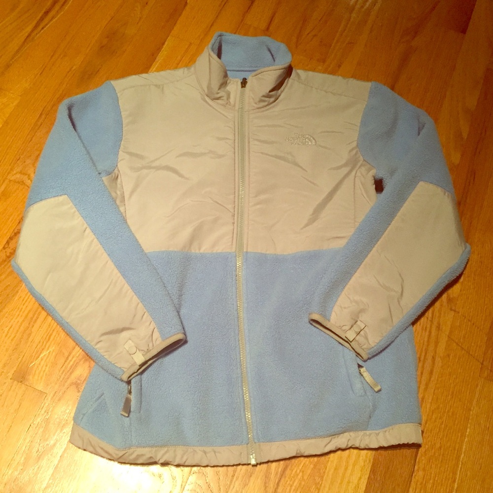 North Face Denali baby blue jacket