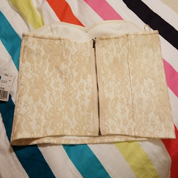 Lace Cropped Tube Top nwt - Picture 2 of 4