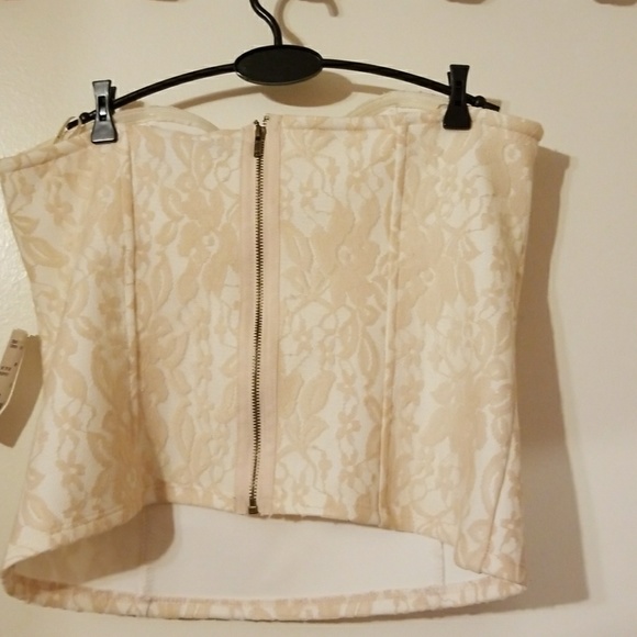 Lace Cropped Tube Top nwt - Picture 4 of 4