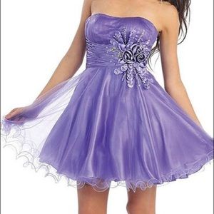 Adorable Sequined Strapless Semi-Sweetheart Dress