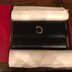 Authentic Cartier Panther Long Trifold Wallet