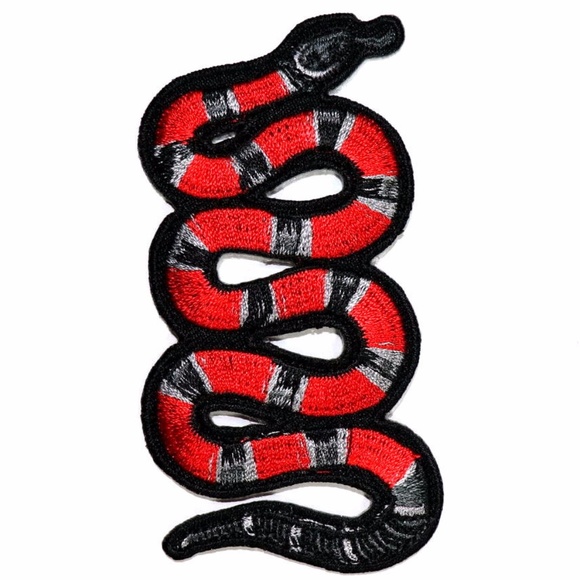 Other - Snake Patch, Red, Iron On, Badge, Serpent, Costume