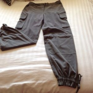 MOSSIMO GRAY DRESSY ANKLE TIE PANTS 8 NWOT
