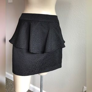 Silence Noise Black Peplum Mini Skirt Polka Dot 8