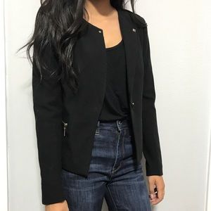 Black blazer with gold detailing