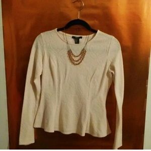 Baroque peplum lace top