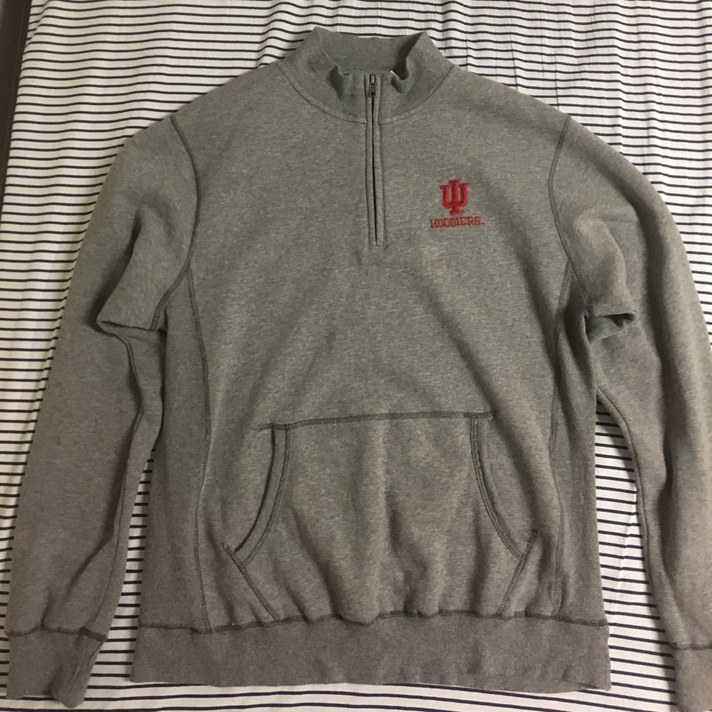 Indiana univeristy half zip pullover/sweatshirt