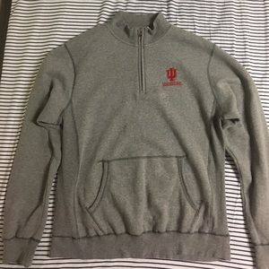 Indiana univeristy half zip pullover/sweatshirt