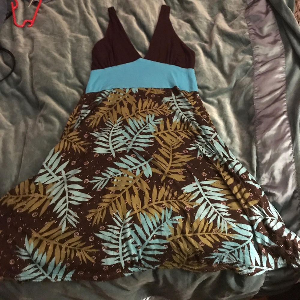 Fern pattern tank cotton sundress
