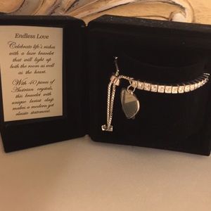 Australian Crystal tennis bracelet sterling silver