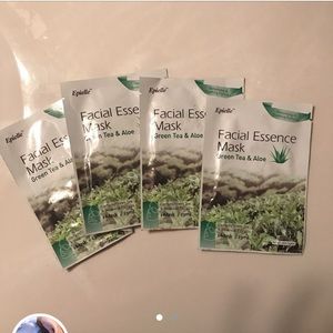 Green tea & aloe face masks