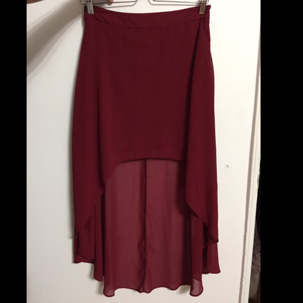 Chiffon high-low Skirt