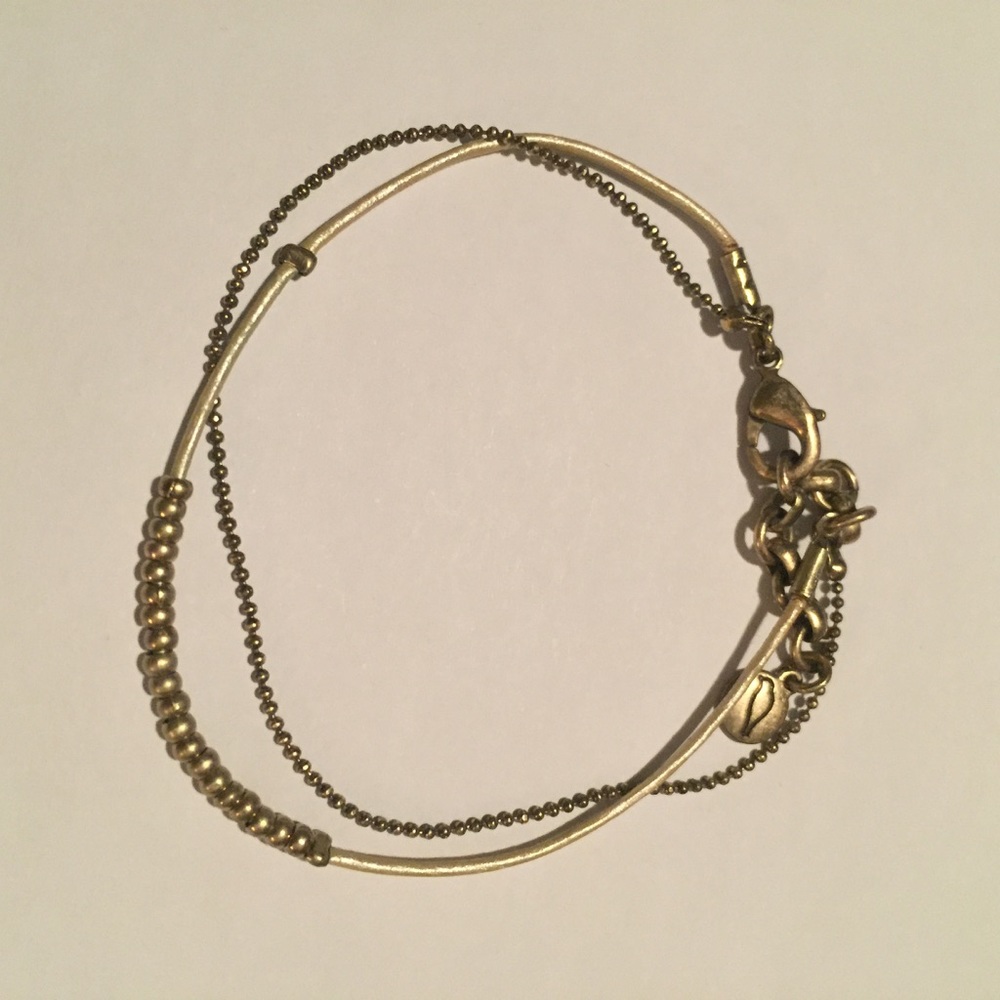 Dainty Leather + Bead Bracelet