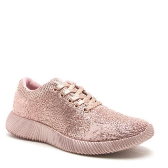 Rose Gold Fashion Sneakers - Picture 3 of 5