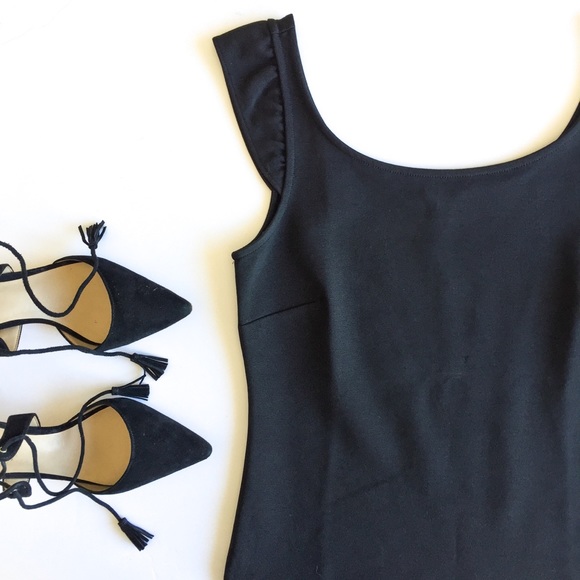 Ann Taylor Black Ruffle Tank Top - Picture 2 of 7