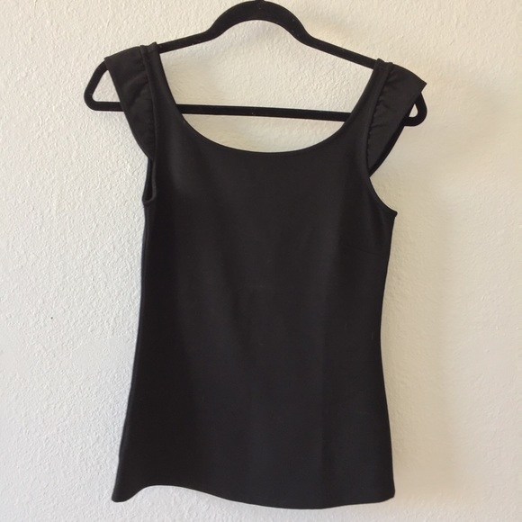 Ann Taylor Black Ruffle Tank Top - Picture 4 of 7