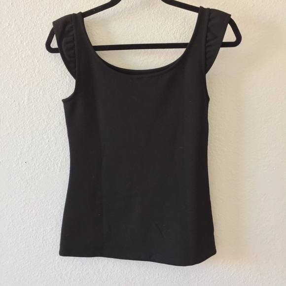 Ann Taylor Black Ruffle Tank Top - Picture 5 of 7