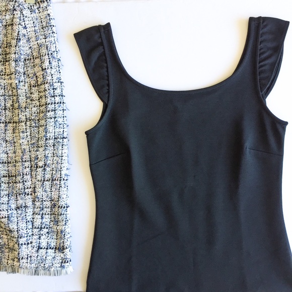 Ann Taylor Black Ruffle Tank Top - Picture 7 of 7