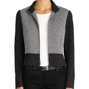 Jones Wear - Knit mock-neck motorcycle jacket