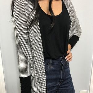 Simple black and white cardigan