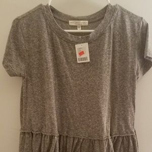 Gray peplum top