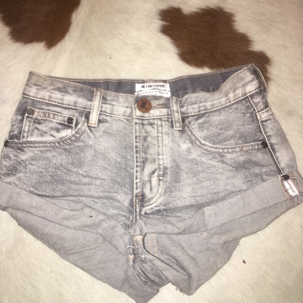 ONE TEASPOON GREY BANDITS SHORTS
