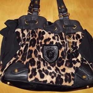 Juicy Couture Leopard Animal Print Brown Satchel