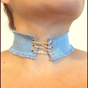 Denim Choker