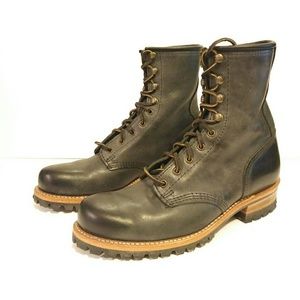 FRYE MENS Work BOOTS SIZE 9.5 BLACK